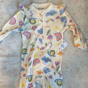 Old Navy Multicolor Patterned Kids Footie